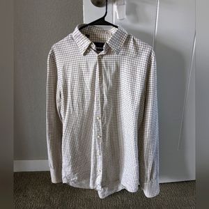 Suitsupply Jort Tan Checked Flannel Dress Shirt